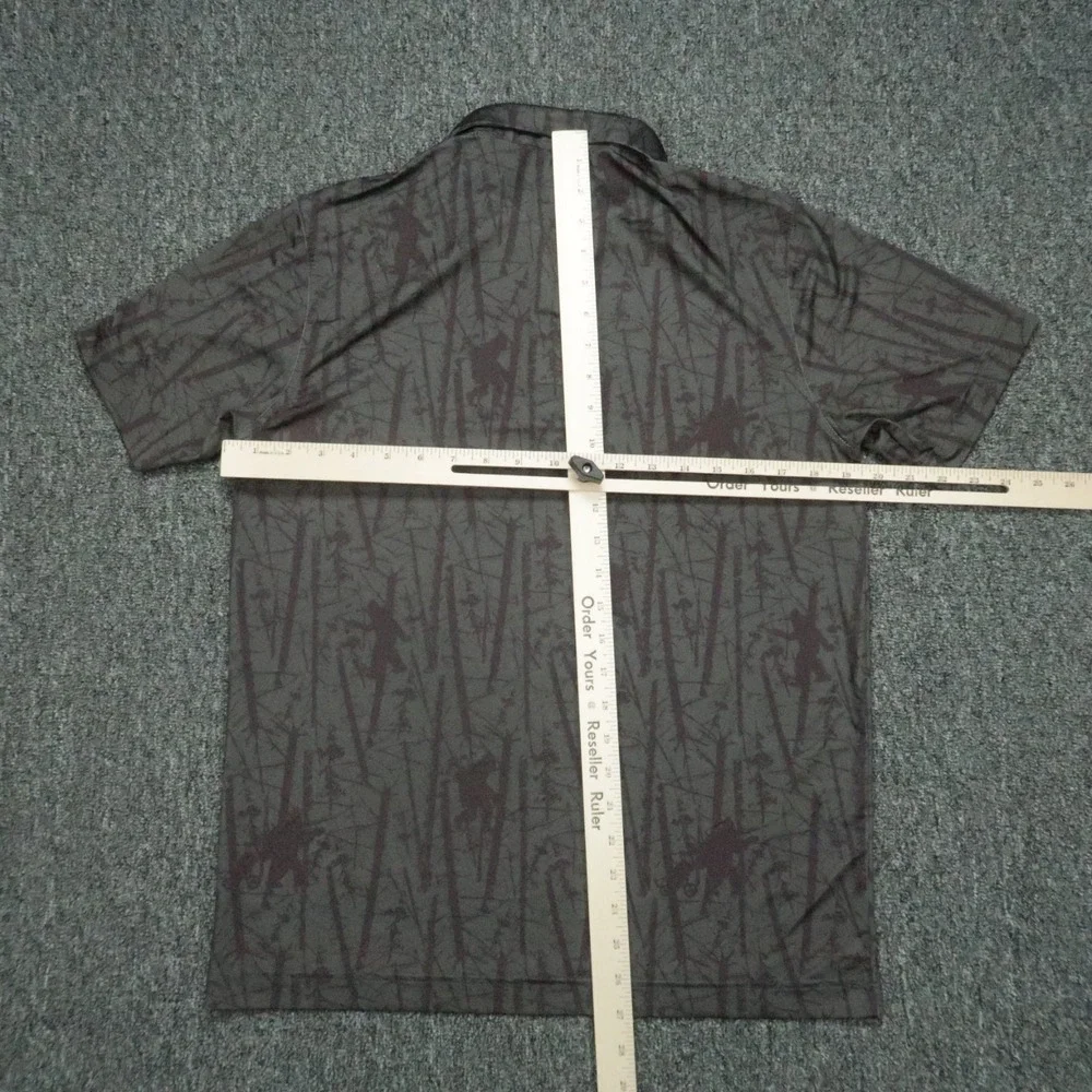 Waggle Shirt Mens Small Black Gray Sasquatch Bigfoot Performance‎ Golf Polo - Picture 6 of 9
